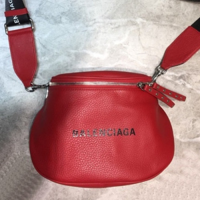 Balenciaga 2019 Leather  Shoulder Bag,24CM - 발렌시아가 2019 남여공용 레더 숄더백,BGB0365,24CM,레드