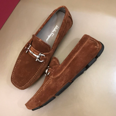 Ferragamo 2019 Mens Metal Gancio Leather Loafer - 페라가모 남성 메탈 간치오 레더 로퍼 Fer0284x.Size(240 - 270).브라운