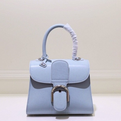 Delvaux 2019 Leather Tote Shoulder Bag,20CM - 델보 2019 레더 토트 숄더백,DVB0311.20CM,스카이블루