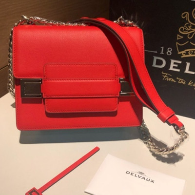 Delvaux 2019 Leather Shoulder Bag,18CM - 델보 2019 레더 숄더백,DVB0320 .18CM,레드