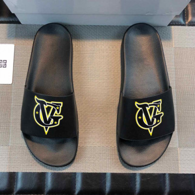 [여름추천템]Givenchy 2019 Mens Star Leather Slipper - 지방시 남성 스타 레더 슬리퍼 Giv0188x.Size(240 - 275).블랙