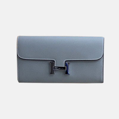 Hermes 2019 Womens Leather Wallet - 에르메스 2019 여성용 레더 장지갑 HERW0033,연블루그레이