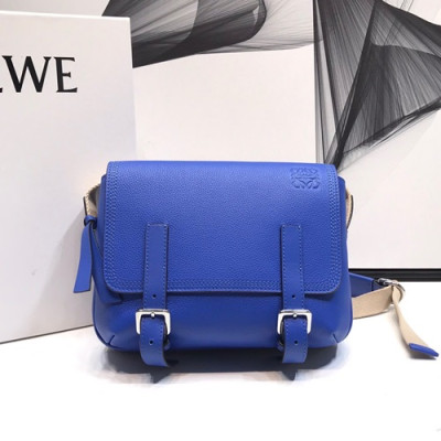 Loewe 2019 Military Messenger Shoulder Bag, 24.5CM - 로에베 2019 밀리터리 남성용 메신저 숄더백 ,LOEB0045, 24.5CM, 블루