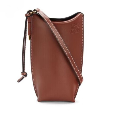 Loewe 2019 Gate Pocket Shoulder Cross Bag / Phone Bag, 19CM - 로에베 2019 게이트 포켓 숄더 크로스백 / 폰백 ,3051-LOEB0051,19CM, 브라운