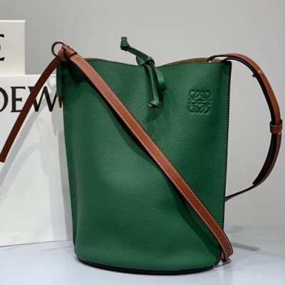 Loewe 2019 Gate Bucket Shoulder Bag, 28CM - 로에베 2019 게이트 버킷 숄더백 ,10188-LOEB0061,28CM, 그린