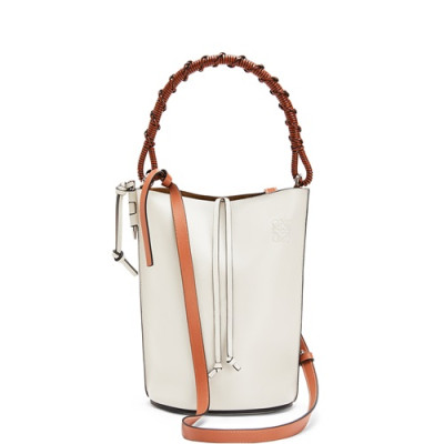 Loewe 2019 Gate Bucket Tote Shoulder Bag, 28CM - 로에베 2019 게이트 버킷 토트 숄더백 ,LOEB0066,28CM, 화이트