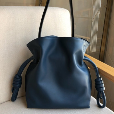 Loewe 2019 Flamenco Knot Small Tote Shoulder Bag, 29.5CM - 로에베 2019 플라멩고 노트 스몰 토트 숄더백 ,LOEB0094, 29.5CM, 네이비