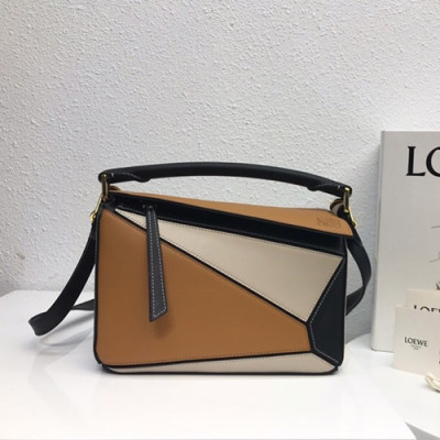 Loewe 2019 Puzzle Small Shoulder Bag, 24CM - 로에베 2019 퍼즐 스몰 숄더백 ,LOEB0142, 24CM,브라운