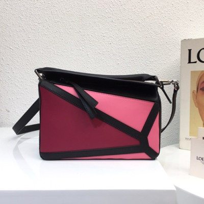 Loewe 2019 Puzzle Small Shoulder Bag, 24CM - 로에베 2019 퍼즐 스몰 숄더백 ,LOEB0147, 24CM,와인