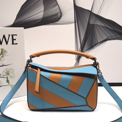 Loewe 2019 Puzzle Small Shoulder Bag, 24CM - 로에베 2019 퍼즐 스몰 숄더백 ,LOEB0150, 24CM,블루