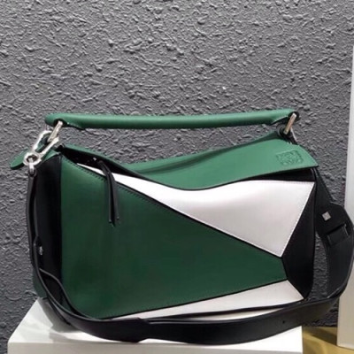 Loewe 2019 Puzzle Medium Shoulder Bag, 29CM - 로에베 2019 퍼즐 미듐 숄더백 ,LOEB0183, 29CM,그린