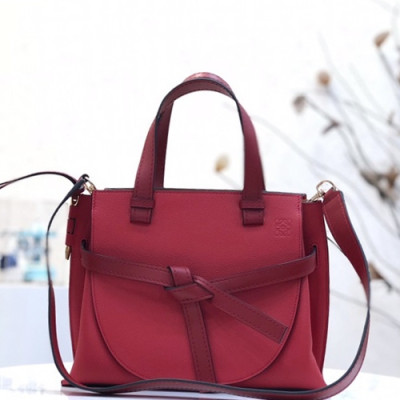 Loewe 2019 Gate Small Tote Shoulder Bag,30CM - 로에베 2019 게이트 스몰 토트 숄더백 ,LOEB0268, 30CM,레드