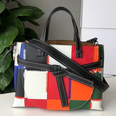 Loewe 2019 Gate Large Tote Shoulder Bag,38CM - 로에베 2019 게이트 라지 토트 숄더백 ,LOEB0275, 38CM,멀티