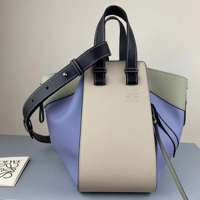 Loewe 2019 Hammock Small Tote Shoulder Bag, 29CM - 로에베 2019 해먹 스몰 토트 숄더백 ,3047-LOEB0279, 29CM, 블루+그레이