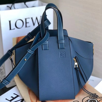 Loewe 2019 Hammock Small Tote Shoulder Bag, 29CM - 로에베 2019 해먹 스몰 토트 숄더백 ,3047-LOEB0300, 29CM, 블루