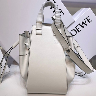 Loewe 2019 Hammock Large Tote Shoulder Bag, 31CM - 로에베 2019 해먹 라지 토트 숄더백 ,061843-LOEB0310, 31CM, 화이트