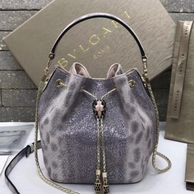 Bvlgari 2019 Bucket Tote Shoulder Bag,20CM - 불가리 2019 버킷 토트 숄더백,BVLB0122,20cm,그레이