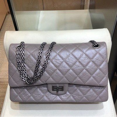 Chanel 2019 Women  Chain Leather Shoulder Bag ,28CM - 샤넬 2019 여성용 체인 레더 숄더백 CHAB0842,28CM,그레이(은장)