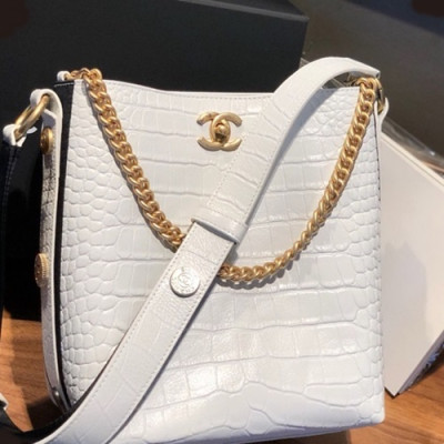 Chanel 2019 Women Leather Shoulder Bag ,23CM - 샤넬 2019 여성용 레더 숄더백 CHAB0846,23CM,화이트