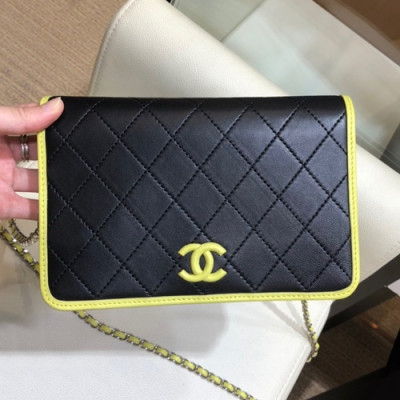 Chanel 2019 WOC Chain Cross Bag,19CM - 샤넬 2019 WOC 체인 크로스백,CHAB0881,19CM,블랙