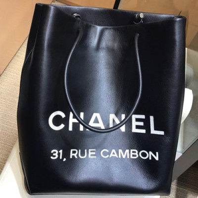 Chanel 2019 Leather Small Tote Shoulder Shopper Bag ,34CM - 샤넬 2019 레더 스몰 토트 숄더 쇼퍼백  CHAB0904,34CM,블랙