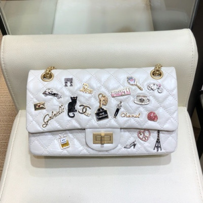 Chanel 2019 Women Leather Chain Shoulder Bag ,24CM - 샤넬 2019 여성용 레더 체인 숄더백,CHAB0910,24CM,화이트