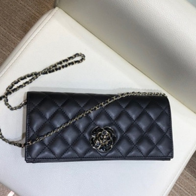 Chanel 2019 Women Leather Chain Shoulder Bag ,22CM - 샤넬 2019 여성용 레더 체인 숄더백,CHAB0912,22CM,블랙