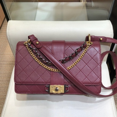 Chanel 2019 Leather Large Shoulder Bag ,25CM - 샤넬 2019 레더 여성용 라지 숄더백  CHAB0922,25CM,레드