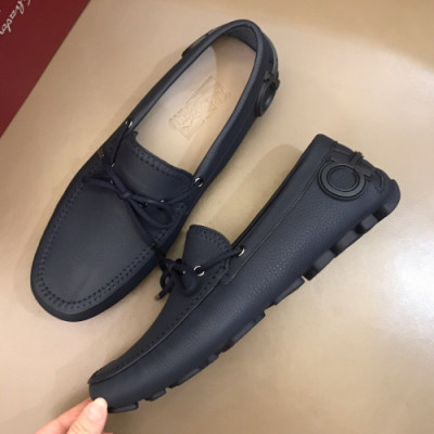 Ferragamo 2019 Mens Ribbon Leather Loafer - 페라가모 남성 리본 레더 로퍼 Fer03x.Size(240 - 270).네이비