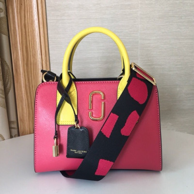 Mark Jacobs 2019 Leather Women Tote Shoulder Bag,25cm - 마크제이콥스 2019 레더 여성용 토트 숄더백,MJB0045 ,25cm,핫핑크