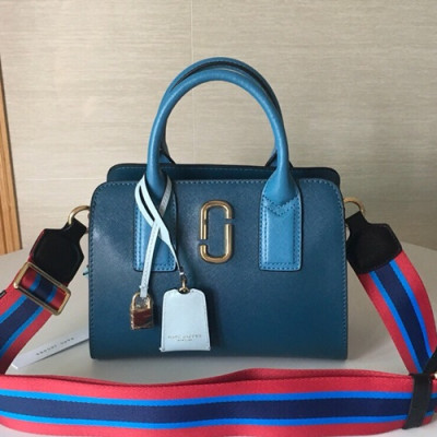 Mark Jacobs 2019 Leather Women Tote Shoulder Bag,25cm - 마크제이콥스 2019 레더 여성용 토트 숄더백,MJB0050,25cm,다크블루