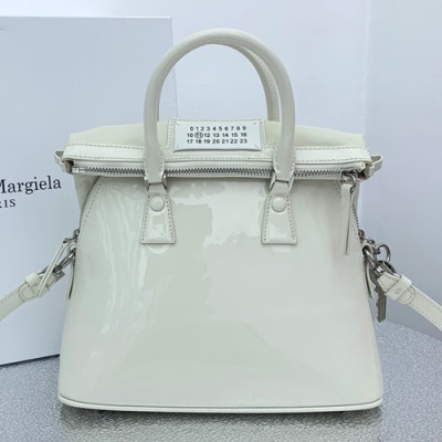 Maison Margiela 2019 5AC Leather Tote Shoulder Bag,23/26cm - 메종 마르지엘라 2019 5AC 레더 토트 숄더백,MMB0026,23/26cm,화이트