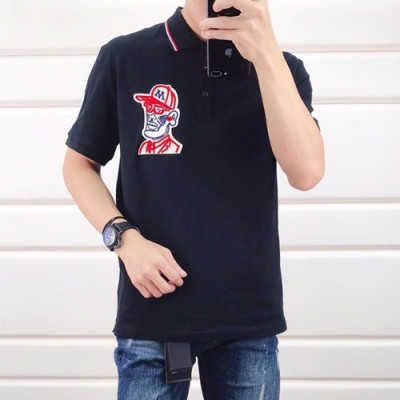 Mocler 2019 Mens Business Polo Cotton Short Sleeved T-shirt - 몽클레어 남성 비지니스 폴로 코튼 반팔티 MocPT0003.Size(m - 3xl).네이비