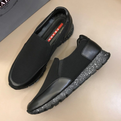 Prada 2019 Mens Modern Canvas Slip-on - 프라다 남성 모던 캔버스 슬립온 Pra0655x.Size(240 - 275).블랙