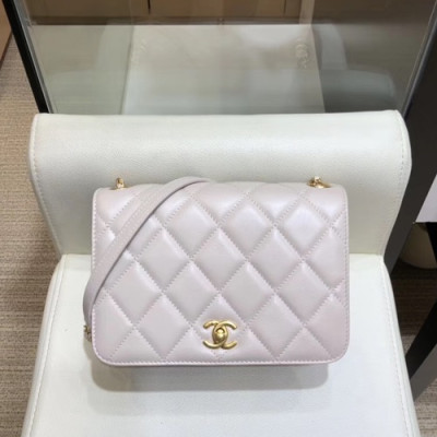 Chanel 2019 Leather Women Chain Shoulder Cross Bag,20CM - 샤넬 2019 레더 여성용 체인 숄더 크로스백,CHAB0944,20CM,베이지