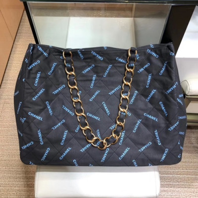 Chanel 2019 Canvas Women Tote Shoulder Shopper Bag,41CM - 샤넬 2019 캔버스 여성용 토트 숄더 쇼퍼백,CHAB0948,41CM,다크네이비