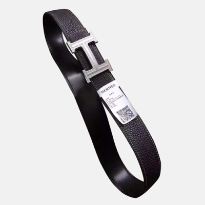 Hermes 2019 Mens Reversible Leather Belt - 에르메스 2019 남성용 리버시블 레더 벨트 HERBT0019.Size(3.8cm).블랙