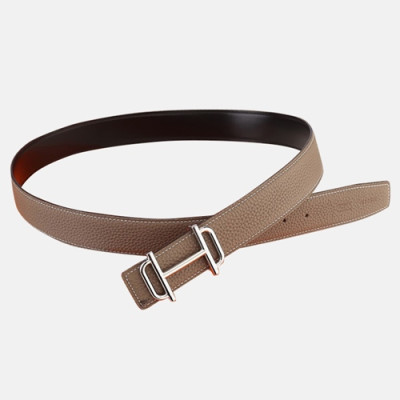 Hermes 2019 Mens Leather Belt - 에르메스 2019 남성용 레더 벨트 HERBT0024.Size(3.8cm).베이지금장,베이지은장