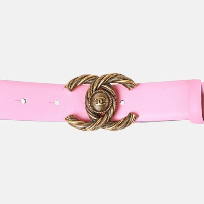 Chanel 2019 Ladies Leather Belt - 샤넬 2019 여성용 레더 벨트 CHABT0007.Size(3.0cm).핑크