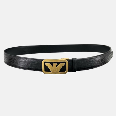 Armani 2019 Mens Leather Belt - 알마니 2019  남성용 레더 벨트 ARMBT0001.Size(3.5cm),블랙