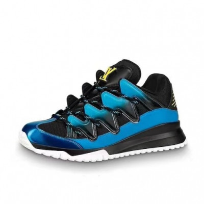 Louis vuitton 2019 Mens Initial Logo Leather Running Shoes - 루이비통 남성 이니셜 로고 레더 런닝화  Lou01187x.Size(240 - 275).스카이블루