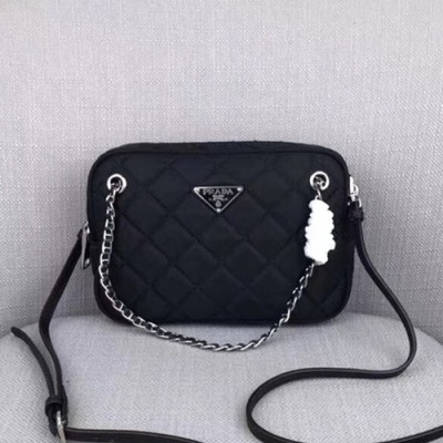 Prada 2019 Nylon Tote Shoulder Cross Bag,22CM - 프라다 2019 나일론 토트 숄더 크로스백,BL0910-1,22cm,블랙