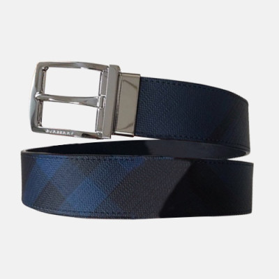 Burberry 2019 Mens Leather Belt - 버버리 2019 남성용 레더 벨트 BURBT0004.Size(3.5cm).체크블루