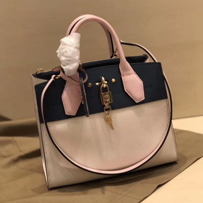 Louis Vuitton 2019 City Steamer Tote Shoulder Bag, 22.5/31cm - 루이비통 2019 시티 스티머 토트 숄더백 M53804,LOUB1502,22.5/31cm,네이비+화이트