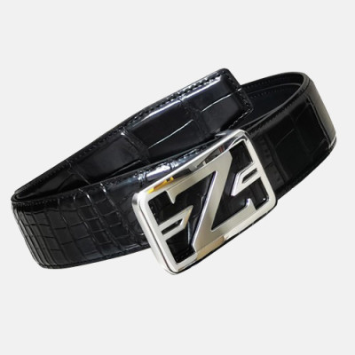 Ermenegildo Zegna 2019 Mens  Leather Belt - 에르메네질도 제냐 2019 남성용 레더 벨트 ZEGBT0001.Size(3.8cm).블랙금장,블랙은장