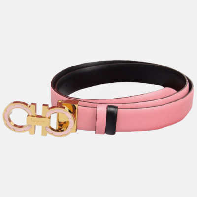 Salvatore Ferragamo 2019 Ladies Reversible Leather Belt - 살바토레 페라가모 2019 여성용 리버시블 레더 벨트 FERB0007.Size(2.5cm).핑크