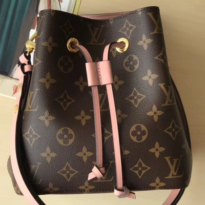 Louis Vuitton 2019 Neonoe Women  Mini Bucket Bag,20cm - 루이비통 2019 네오 노에 여성용  미니 버킷백,M52853,LOUB1515,20cm,브라운+핑크