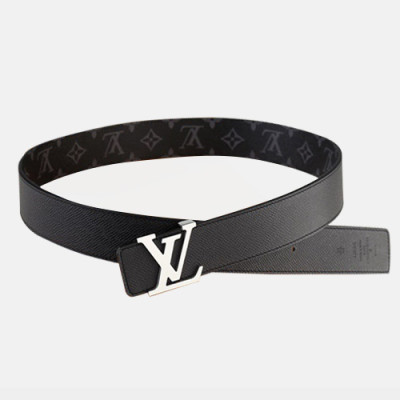 Louis vuitton 2019 Mens Reversible Canvas & Leather Belt - 루이비통 2019 남성용  리버시블 캔버스 & 레더 벨트 LOUBT0028.Size(4.0cm).블랙