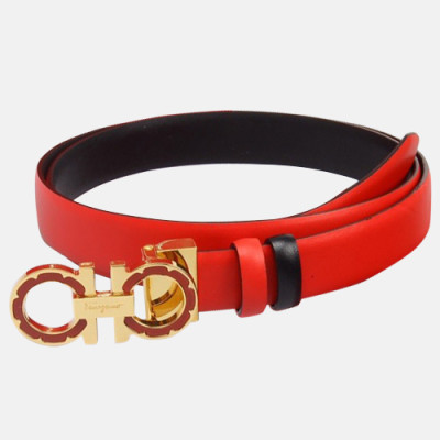 Salvatore Ferragamo 2019 Ladies Reversible Leather Belt - 살바토레 페라가모 2019 여성용 리버시블 레더 벨트 FERB0010.Size(2.5cm).레드