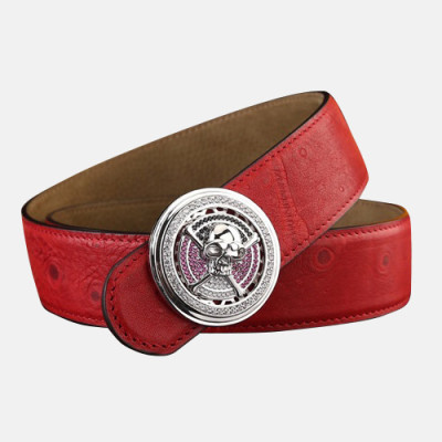 Alexander McQueen 2019 Mens Leather Belt - 알렉산더 맥퀸 2019 남성용 레더 벨트,MQBT0003,Size(3.8cm).레드은장,레드금장